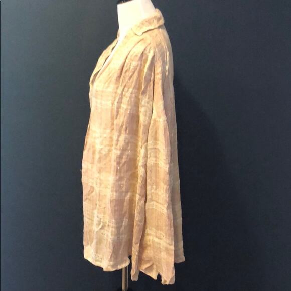 Free People Top Tunic V Neck Collared - Picture 2 of 5